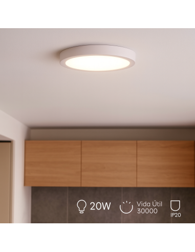 Slim Circular Surface Panel 20W 6000K LEDME