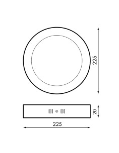 Slim Surface Circular Panel 20W 4500K SMD 2835 2