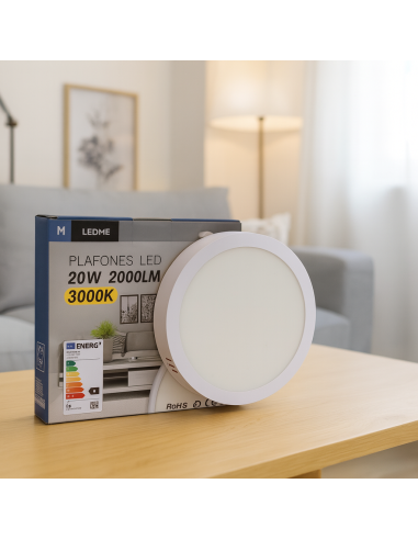 Slim Surface Circular Panel 20W 4500K SMD 2835