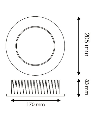 Downlight LED Bless 30W 6000K da incasso