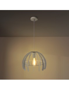 Lampada da soffitto Trang White M LEDME E27 Metallo 235x210H