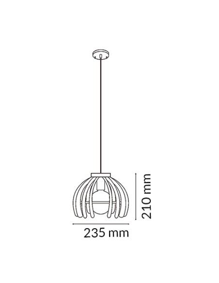 Lampada da soffitto Trang White M LEDME E27 Metallo 235x210H