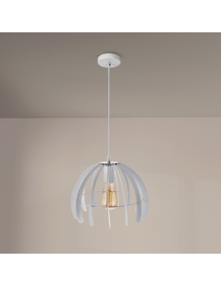 Lampe de plafond Trang White M LEDME E27 Métal 235x210H