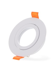 White Round Swivel Ring Luxury Series for Gu10/MR16 85mm in Aluminum