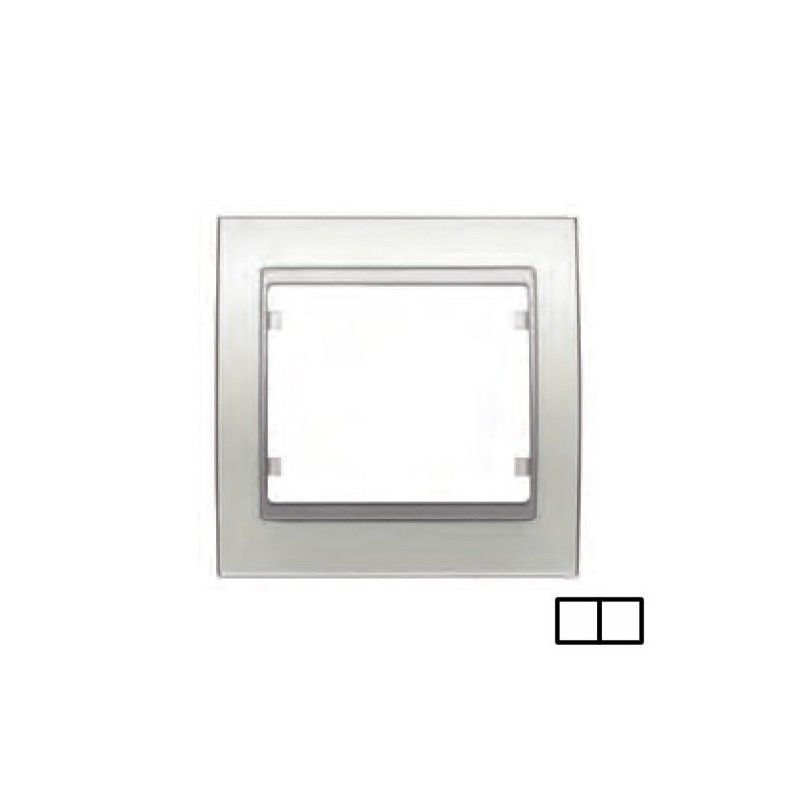 Moldura 2 elementos SATIN WHITE BJC Mega 22002-BS