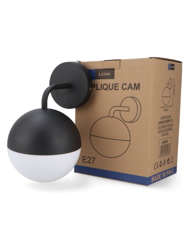 Applique da Pared Cam M LEDME E27 40W IP44 Acciaio PMMA