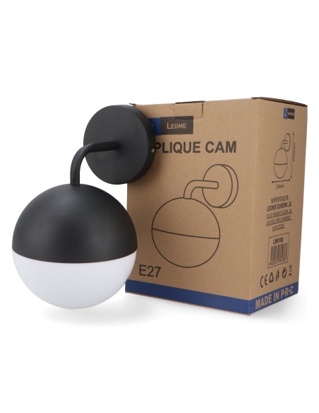 Applique da Pared Cam M LEDME E27 40W IP44 Acciaio PMMA