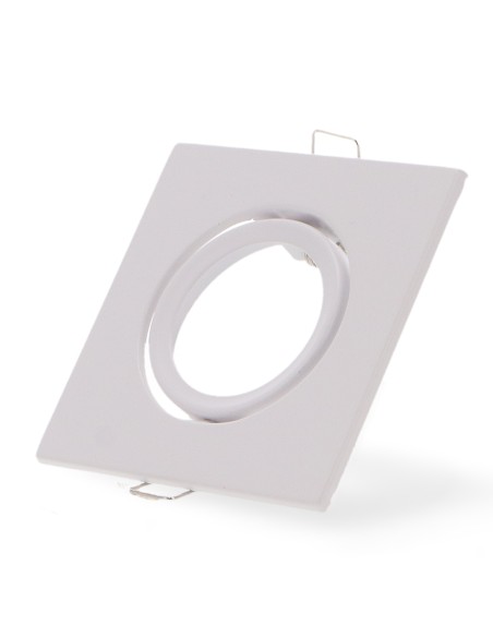 Aro basculante redondo blanco serie Eco 85 mm aluminio M LEDME