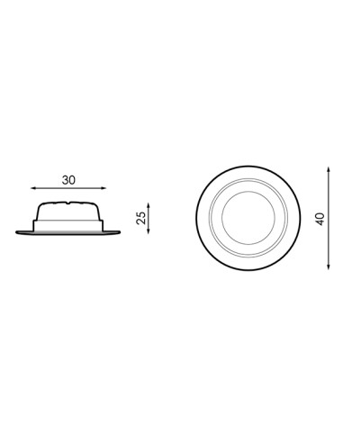 Downlight Led Back 3W M LEDME 3000K 140°