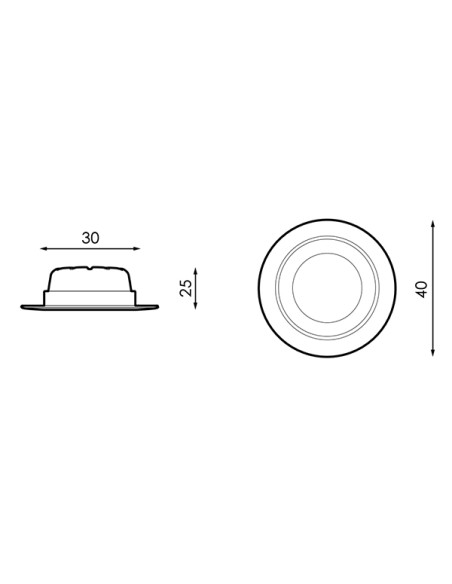 Downlight Led Back 3W M LEDME 3000K 140°