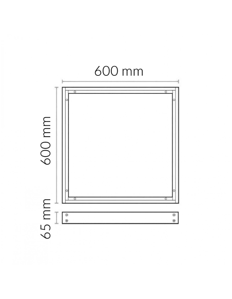 Surface Panel Kit 60x60 cm White 65 mm Aluminum M LEDME