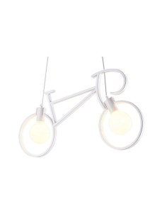 Lampada da soffitto Vintage 2L Bicycle White con supporto 2XE27