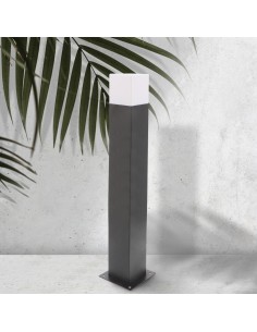 Balisador de sinalização vertical M LEDME 80x80x740H mm aço e PMMA