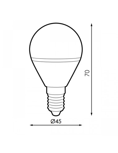 Lâmpada LED G45 E14 4W Dsc azul