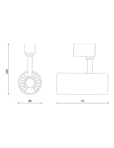 Foco LED para Carril Black Roma 30W 4500K 2