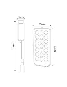 Mini RGB LED Strip Controller with RF Remote Control 2