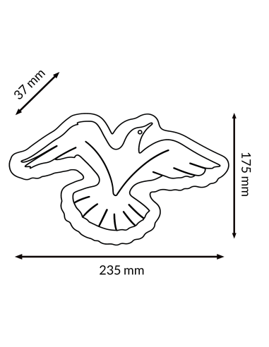 LED Eagle Wall Light 24W 3000K M LEDME