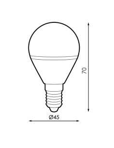 Lâmpada LED E14 G45 de 7W 3000K Marca M LEDME 2
