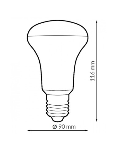 Lâmpada LED E27 R90 15W 6000K M LEDME