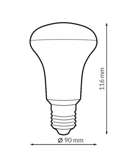 Lâmpada LED E27 R90 15W 6000K M LEDME
