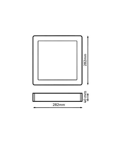 Slim Square Surface Panel 25W 3000K
