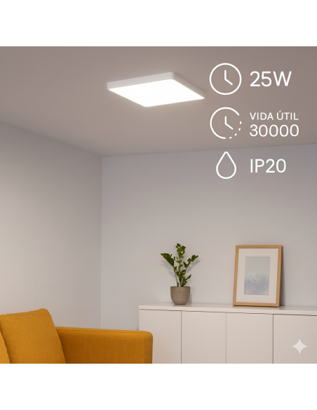 Slim Square Surface Panel 25W 3000K