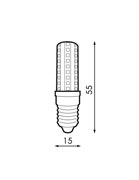 Lâmpada LED E14 5W Mini 6000K Marca M LEDME