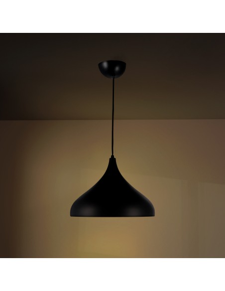 Deckenleuchte Coppen Black M LEDME E27 Metall