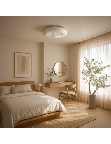 Ventilatore da soffitto LED Aero-DSC con regolazione CCT, telecomando e timer