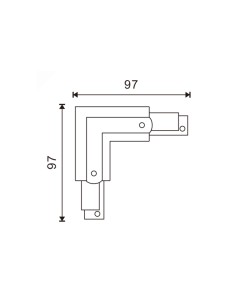 Type L Connector for Three-Phase Rail Black M LEDME 2