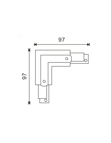 Type L Connector for Three-Phase Rail Black M LEDME