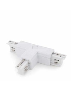 White T-Type Connector for Three-Phase Rail M LEDME