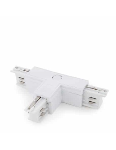 White T-Type Connector for Three-Phase Rail M LEDME