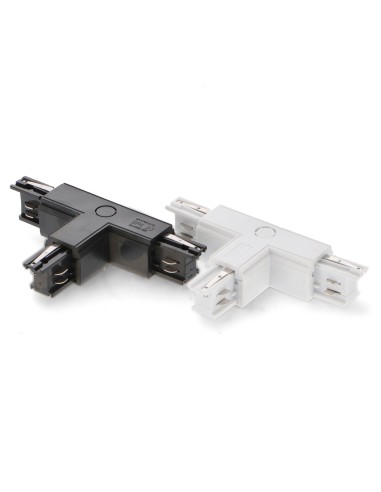 White T-Type Connector for Three-Phase Rail M LEDME