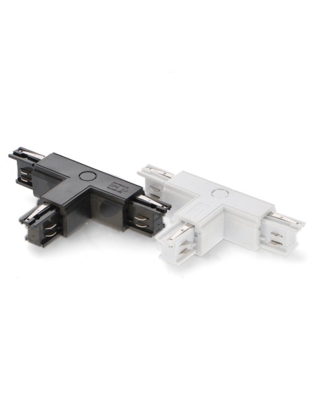 White T-Type Connector for Three-Phase Rail M LEDME