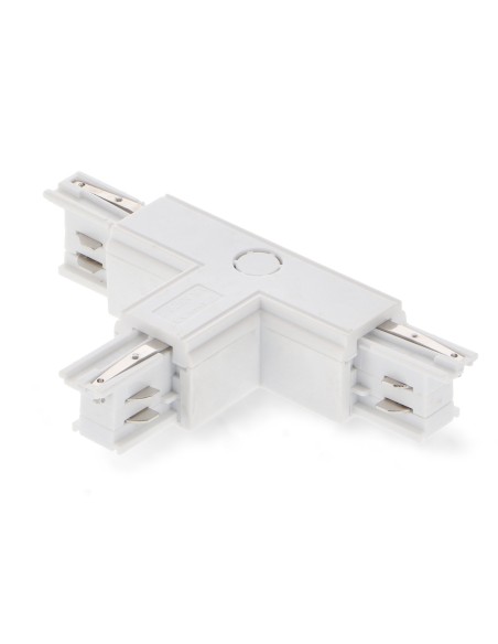 White T-Type Connector for Three-Phase Rail M LEDME