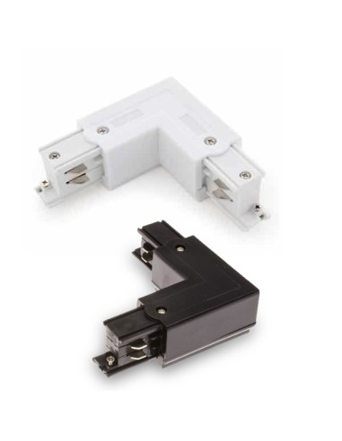White T-Type Connector for Three-Phase Rail M LEDME