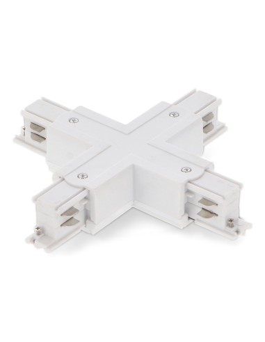 White T-Type Connector for Three-Phase Rail M LEDME