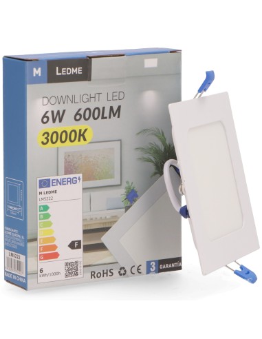 Square LED Panel Slim Series 6W 3000K M LEDME