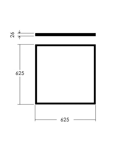 M LEDME 60x60 Recessed Panel Frame White M