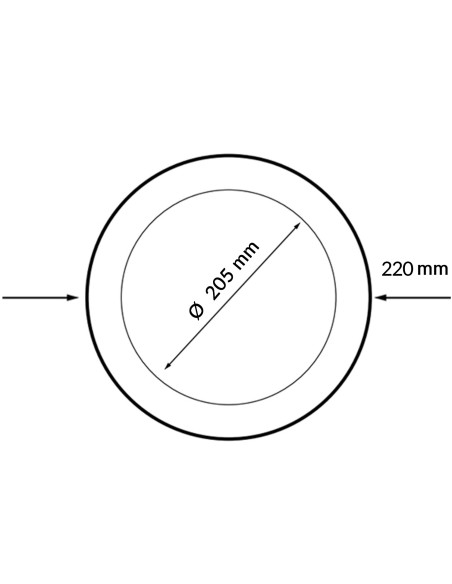 M LEDME Slim Series Circular LED Panel 20W 3000K