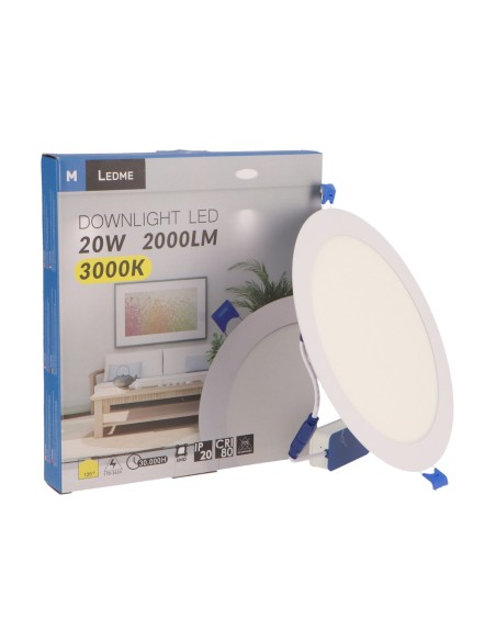 M LEDME Slim Series Circular LED Panel 20W 3000K