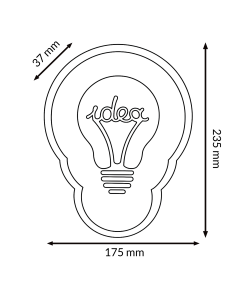 LED Bulb Wall Light 22W Epistar 3000K 2