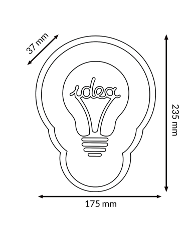Applique LED Bulb da parete 22W Epistar 3000K
