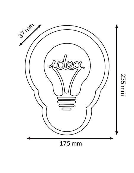 Applique LED Bulb da parete 22W Epistar 3000K