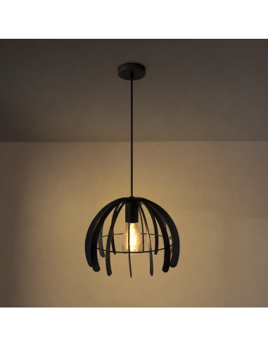 Lampada da soffitto Trang Black M LEDME E27 Metal