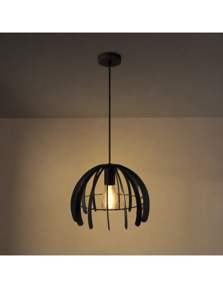 Lampada da soffitto Trang Black M LEDME E27 Metal