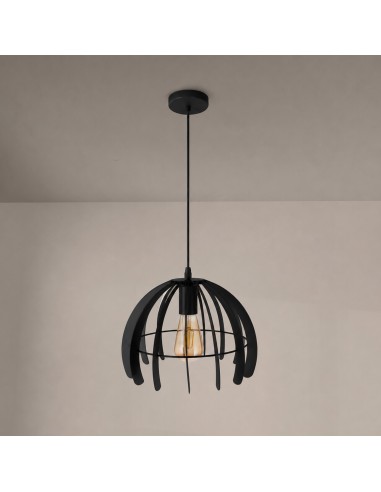 Deckenleuchte Trang Black M LEDME E27 Metall