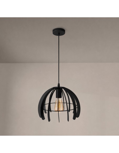 Deckenleuchte Trang Black M LEDME E27 Metall