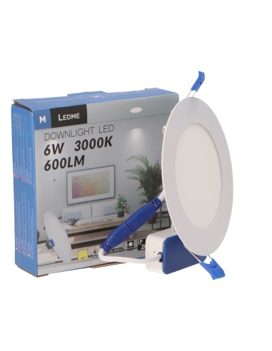 Panel LED Circular Serie Slim 6W 6000K Marca M LEDME